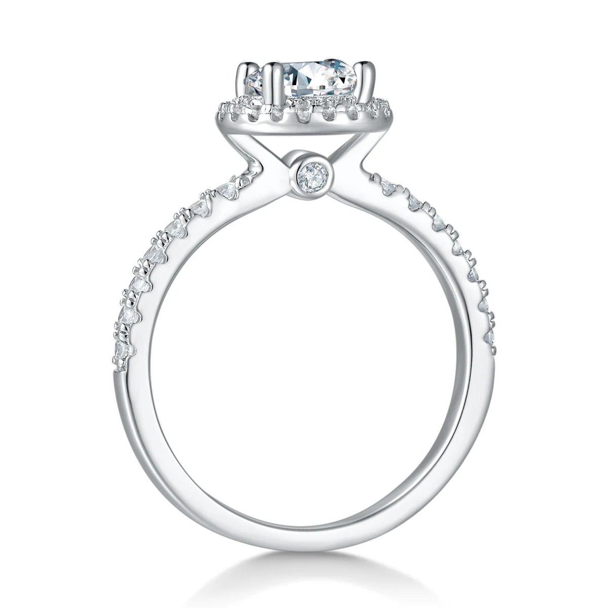 Round Elevated Lab-Grown Diamond Ring — 1 ct — product view 3