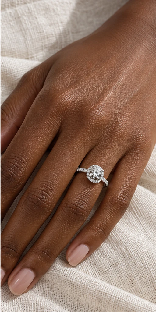 Round Elevated Lab-Grown Diamond Ring — 1 ct editorial styling
