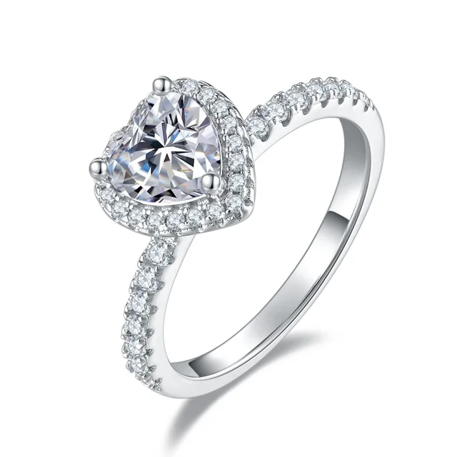 Heart Elevated Lab-Grown Diamond Ring — 1 ct