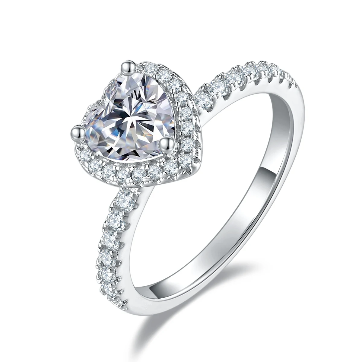Heart Elevated Lab-Grown Diamond Ring — 1 ct — product view 1