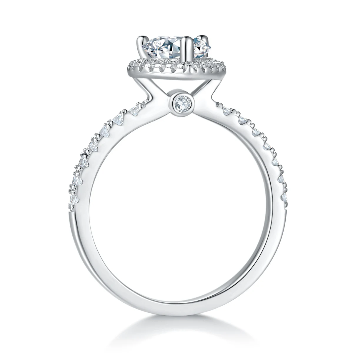 Heart Elevated Lab-Grown Diamond Ring — 1 ct — product view 2