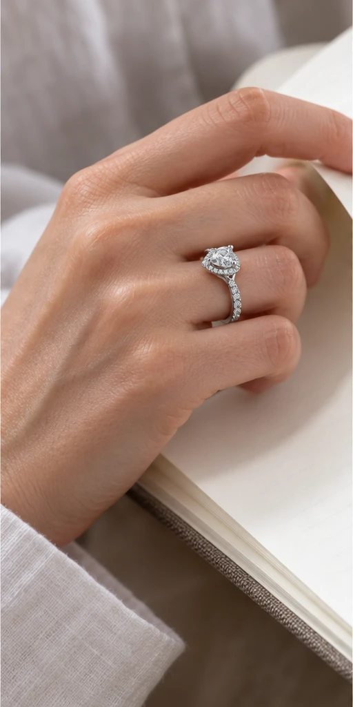 Heart Elevated Lab-Grown Diamond Ring — 1 ct editorial styling