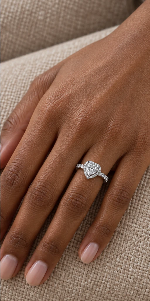 Heart Elevated Lab-Grown Diamond Ring — 1 ct editorial styling