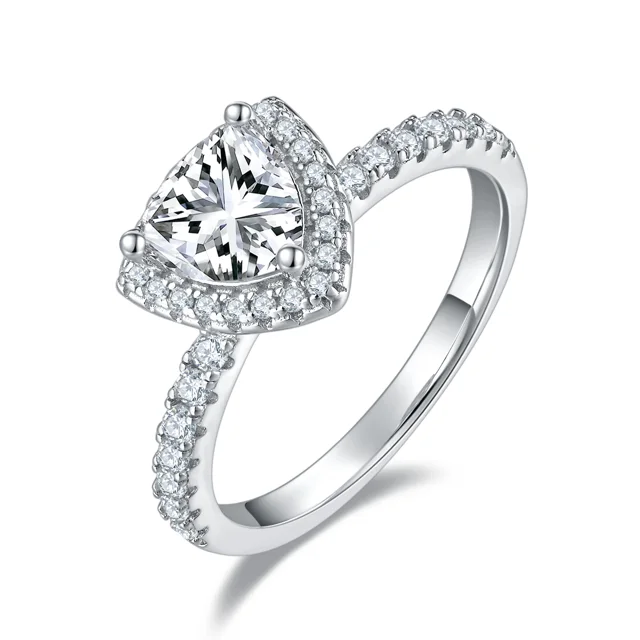 Trillion Elevated Lab-Grown Diamond Ring — 1 ct