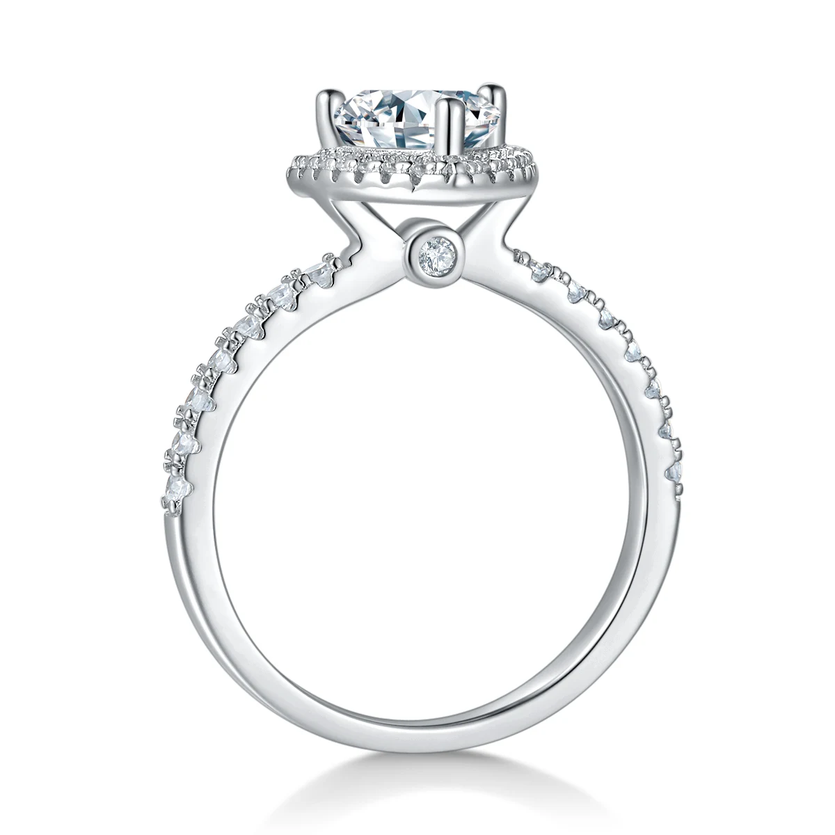 Trillion Elevated Lab-Grown Diamond Ring — 1 ct — product view 2