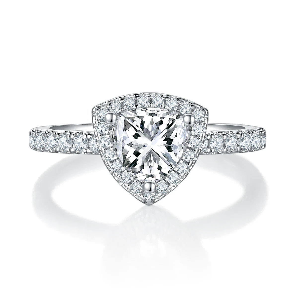 Trillion Elevated Lab-Grown Diamond Ring — 1 ct — product view 3