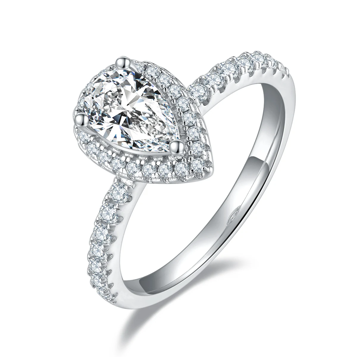 Pear Elevated Lab-Grown Diamond Ring — 1 ct — product view 1