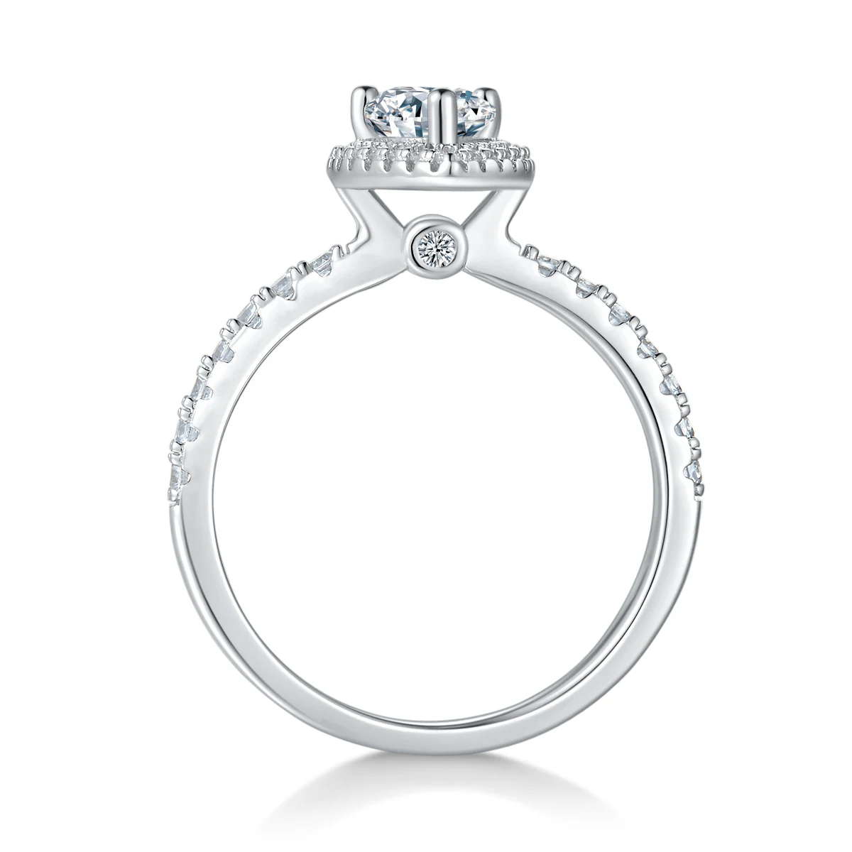 Pear Elevated Lab-Grown Diamond Ring — 1 ct — product view 2