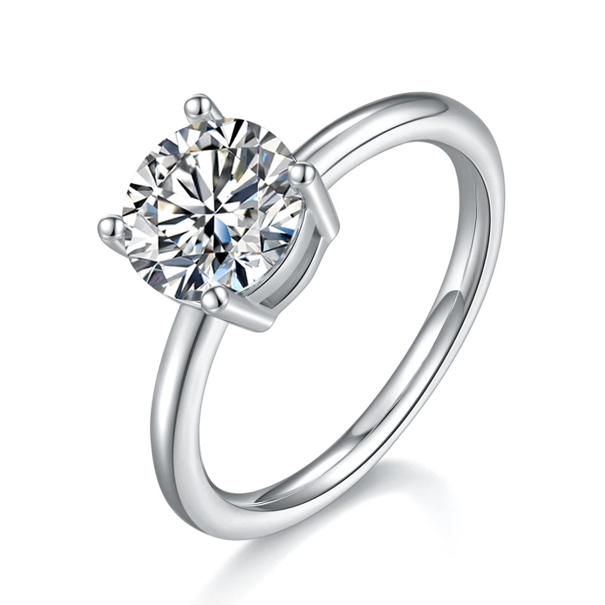 Round Solitaire Lab-Grown Diamond Ring — 2 ct — product view 1
