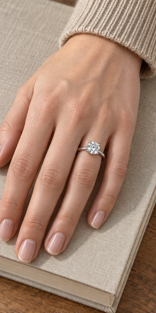 Round Solitaire Lab-Grown Diamond Ring — 2 ct styling