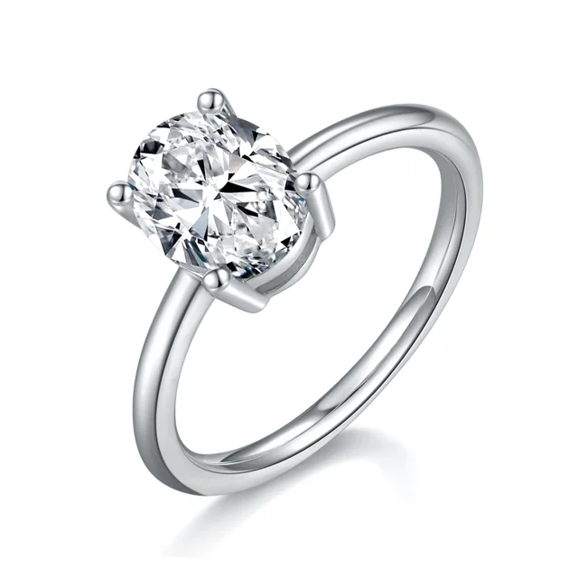 Round Solitaire Lab-Grown Diamond Ring — 2 ct