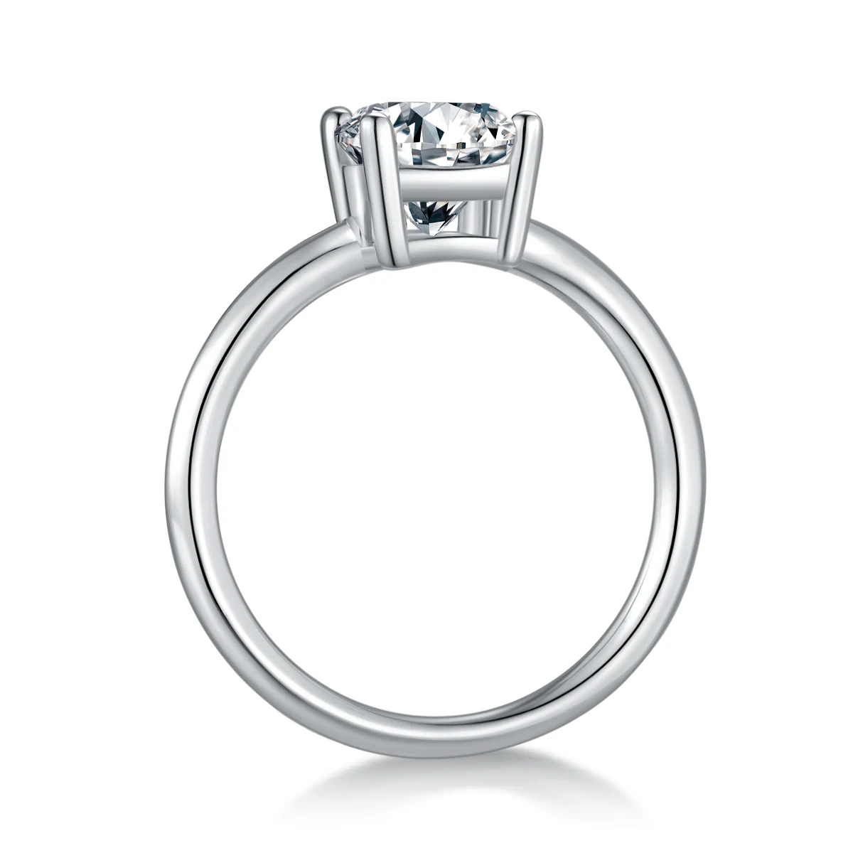 Round Solitaire Lab-Grown Diamond Ring — 2 ct — product view 2
