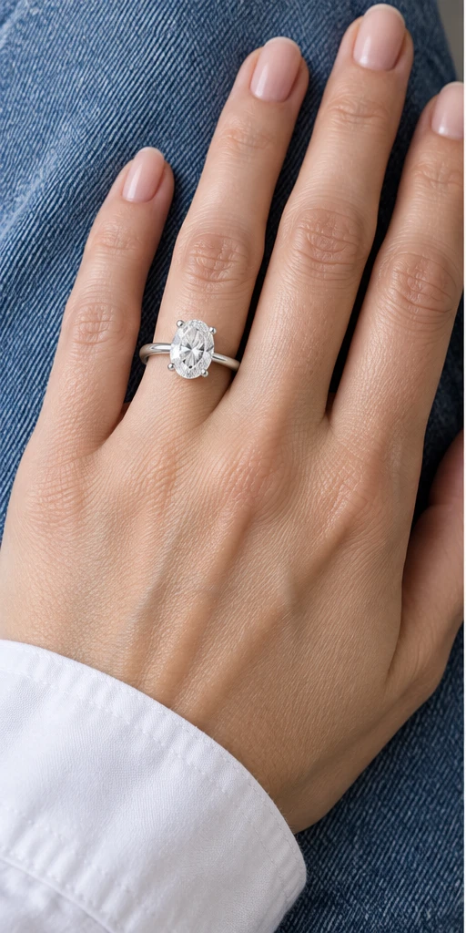 Round Solitaire Lab-Grown Diamond Ring — 2 ct styling