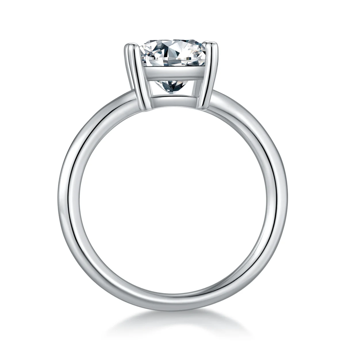 Square Solitaire Lab-Grown Diamond Ring — 2 ct — product view 2