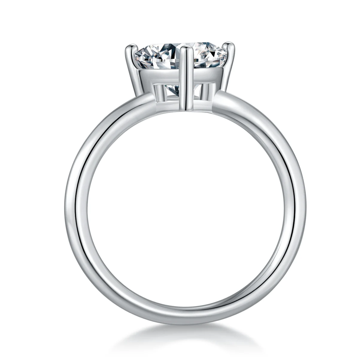 Trillion Solitaire Lab-Grown Diamond Ring — 2 ct — product view 2