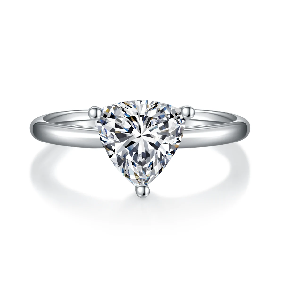Trillion Solitaire Lab-Grown Diamond Ring — 2 ct — product view 3