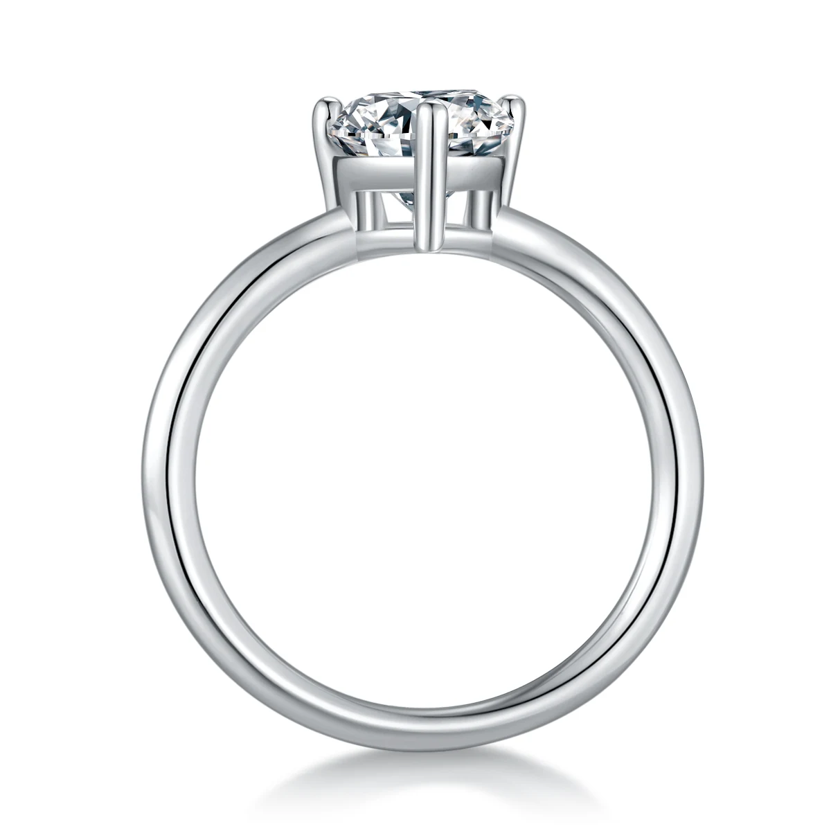 Pear Solitaire Lab-Grown Diamond Ring — 2 ct — product view 2