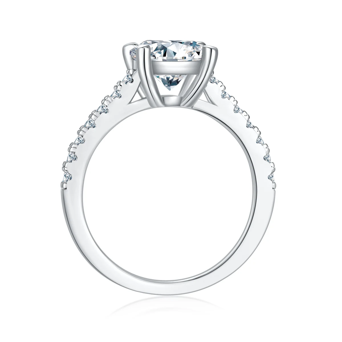 Round Accent Lab-Grown Diamond Ring — 2 ct — product view 2