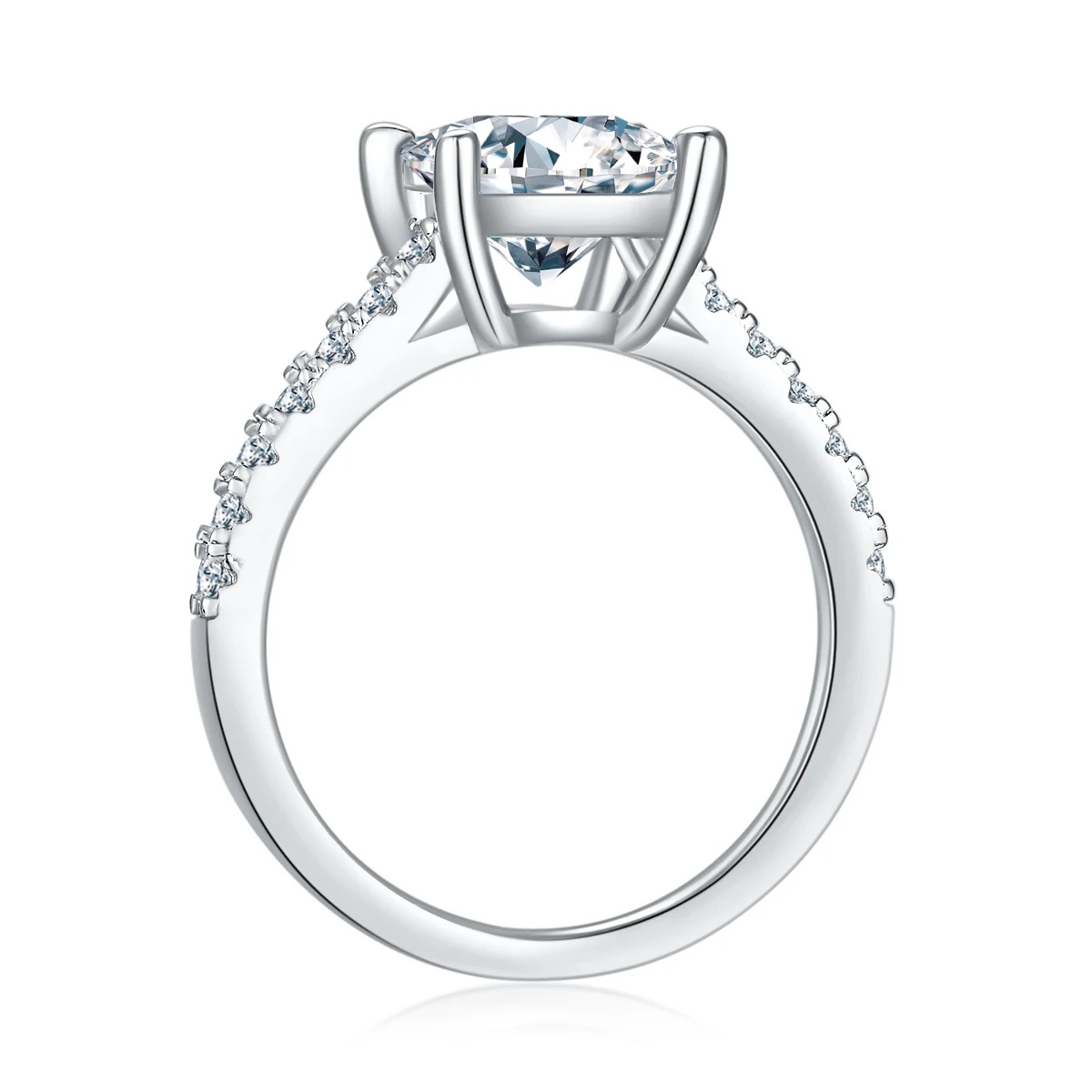Square Accent Lab-Grown Diamond Ring — 2 ct — product view 2