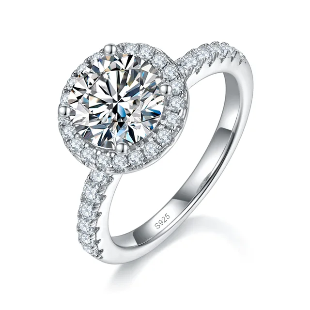 Round Elevated Lab-Grown Diamond Ring — 2 ct