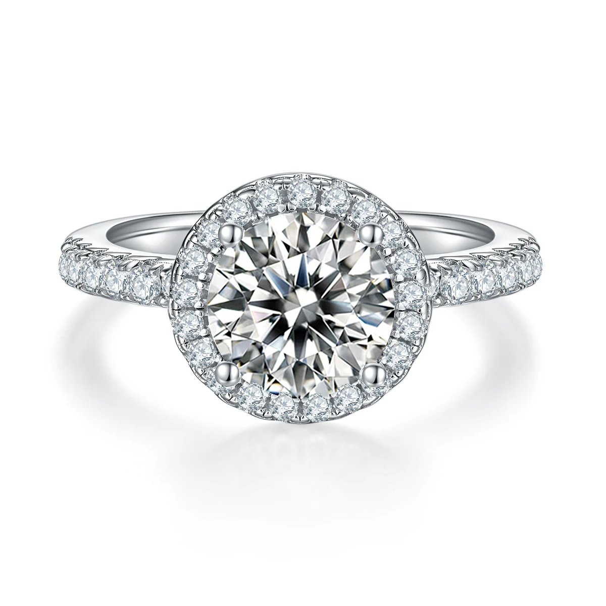Round Elevated Lab-Grown Diamond Ring — 2 ct — product view 2