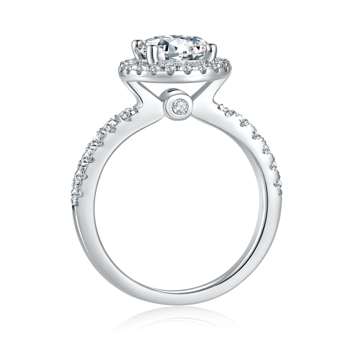 Round Elevated Lab-Grown Diamond Ring — 2 ct — product view 3