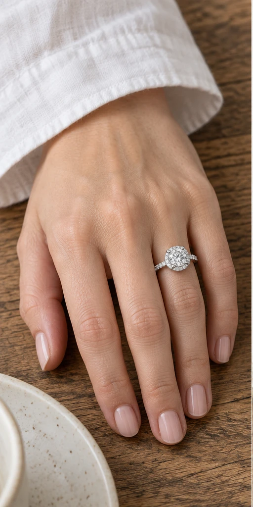 Round Elevated Lab-Grown Diamond Ring — 2 ct styling