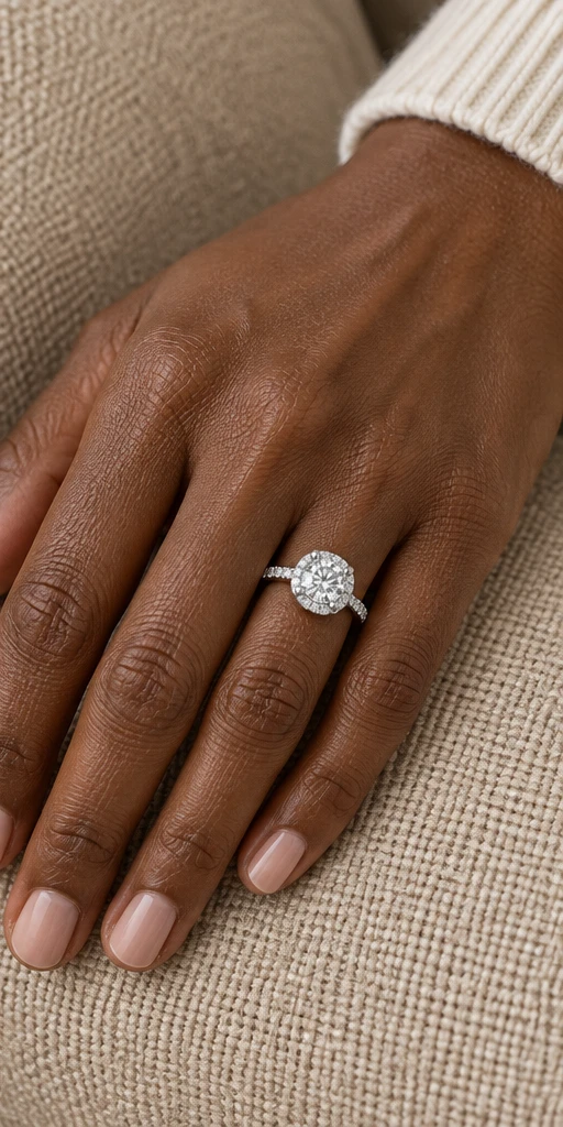 Round Elevated Lab-Grown Diamond Ring — 2 ct editorial styling