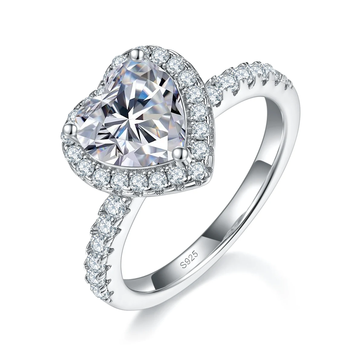 Heart Elevated Lab-Grown Diamond Ring — 2 ct — product view 1