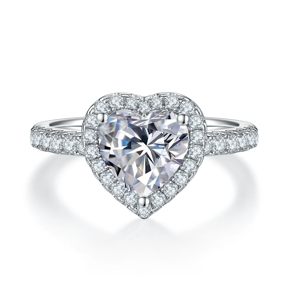 Heart Elevated Lab-Grown Diamond Ring — 2 ct — product view 2