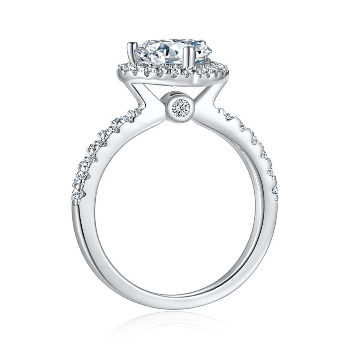 Heart Elevated Lab-Grown Diamond Ring — 2 ct — product view 3