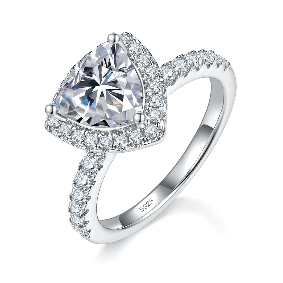 Trillion Elevated Lab-Grown Diamond Ring — 2 ct — product view 1