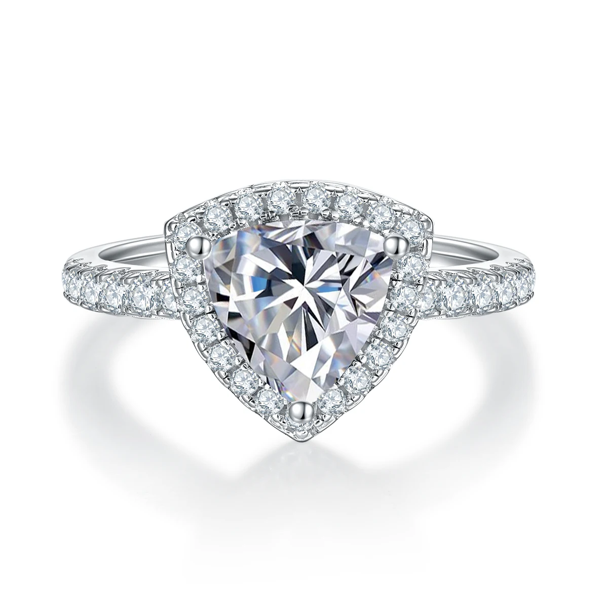 Trillion Elevated Lab-Grown Diamond Ring — 2 ct — product view 2