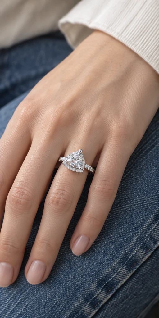Trillion Elevated Lab-Grown Diamond Ring — 2 ct styling