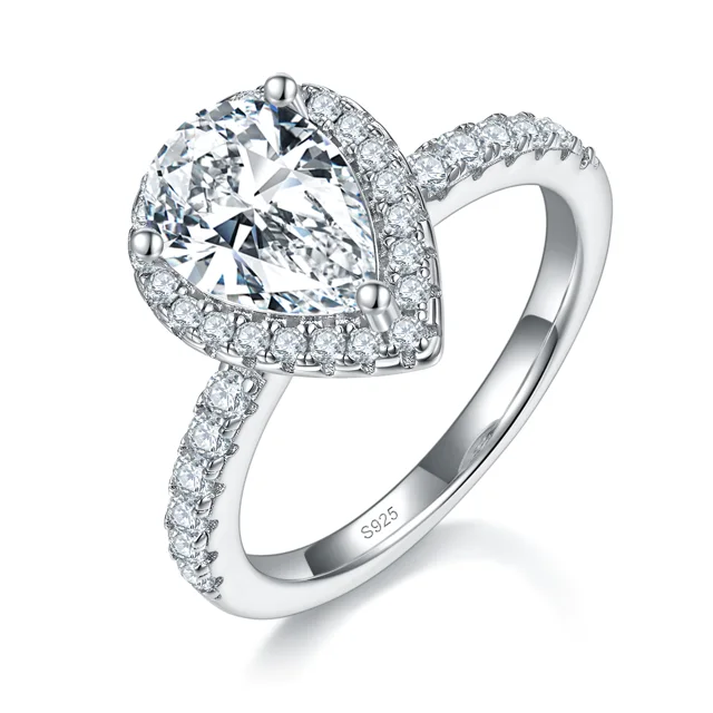 Pear Elevated Lab-Grown Diamond Ring — 2 ct