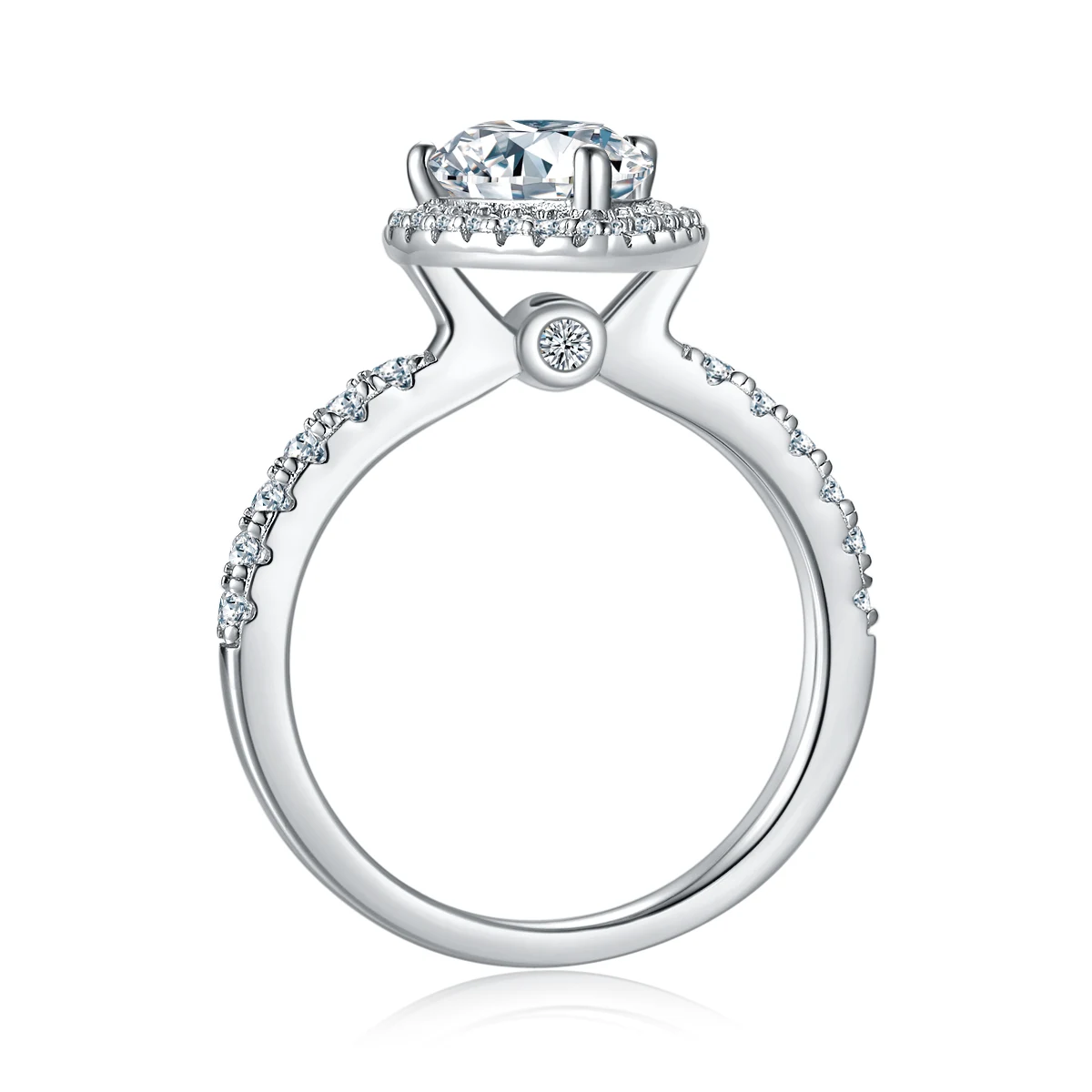 Pear Elevated Lab-Grown Diamond Ring — 2 ct — product view 3