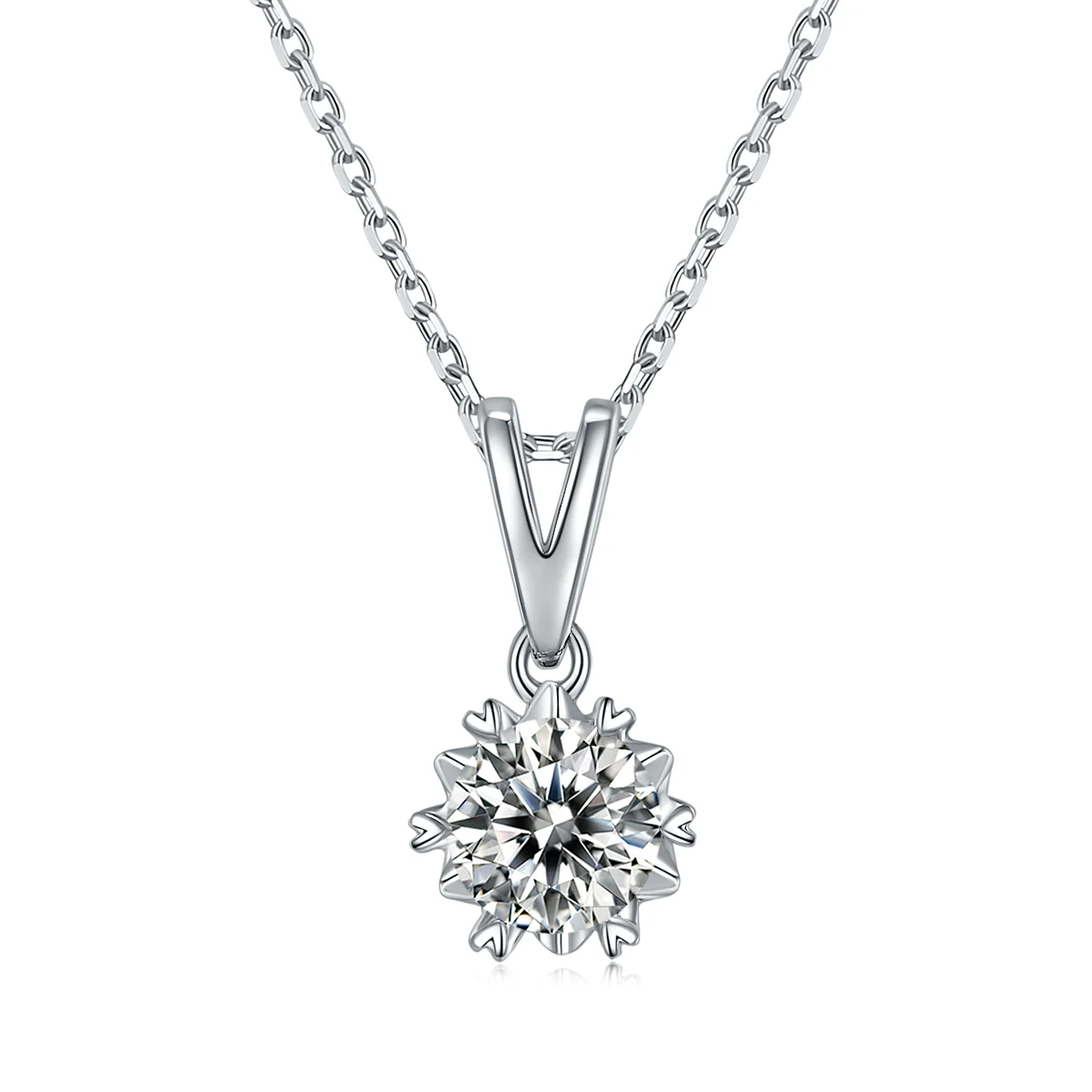 Snowflake Lab-Grown Diamond Necklace — product view 1