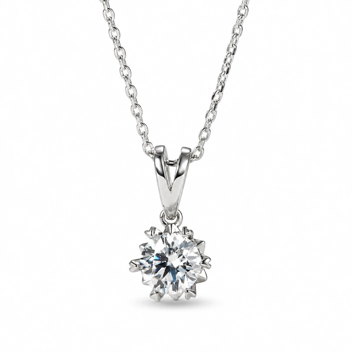 Snowflake Lab-Grown Diamond Necklace — product view 2
