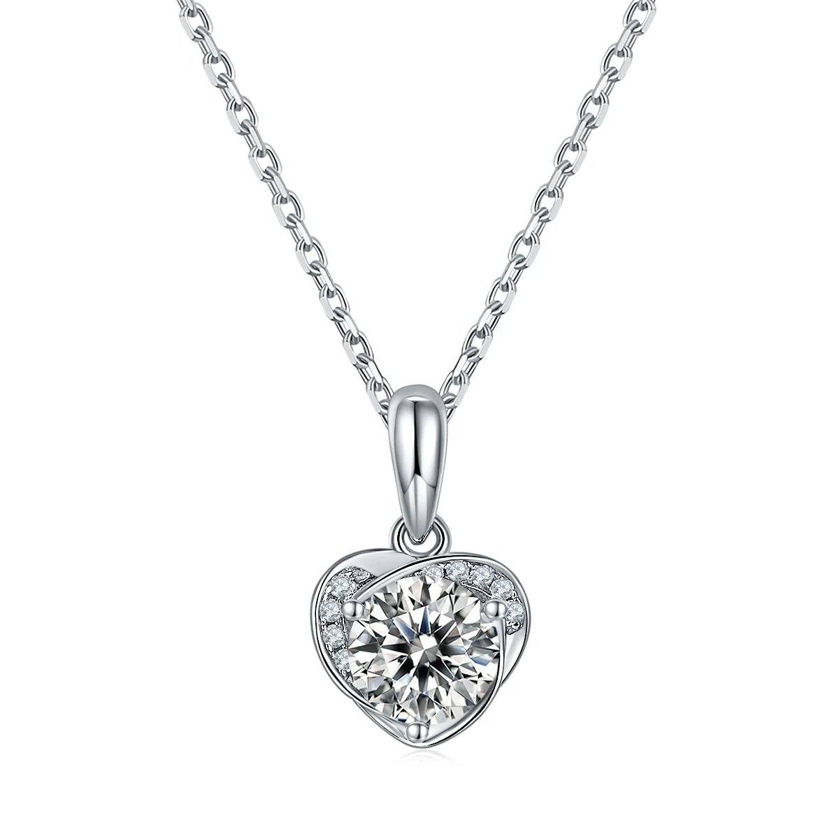 Heart Blossom Lab-Grown Diamond Necklace — product view 1