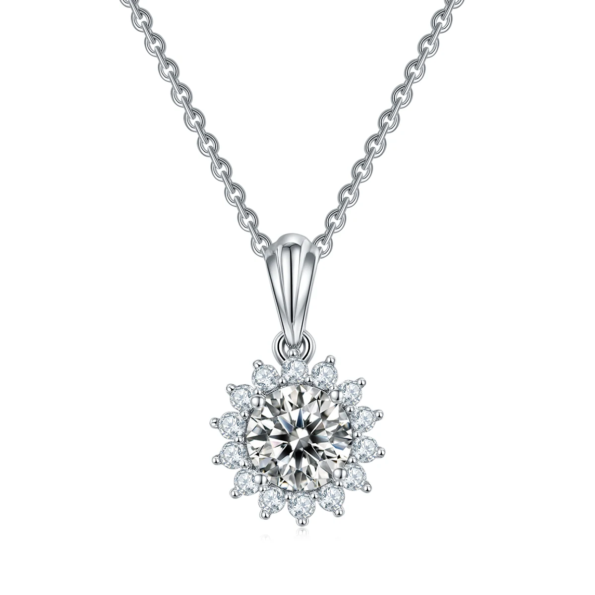 Sunflower Lab-Grown Diamond Necklace — product view 1