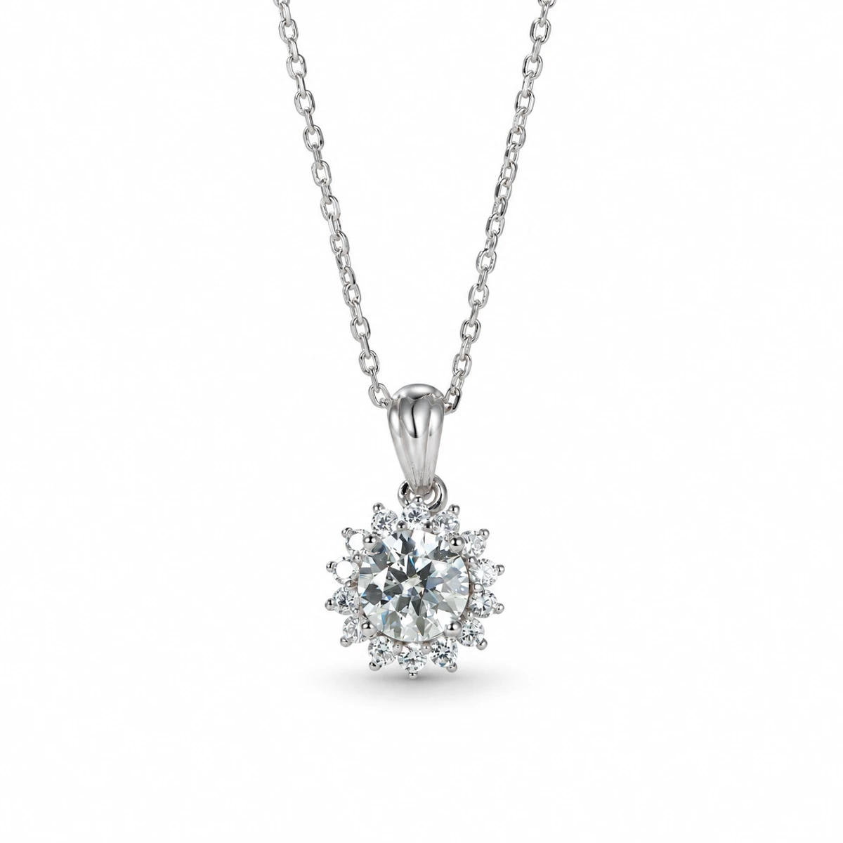 Sunflower Lab-Grown Diamond Necklace — product view 2