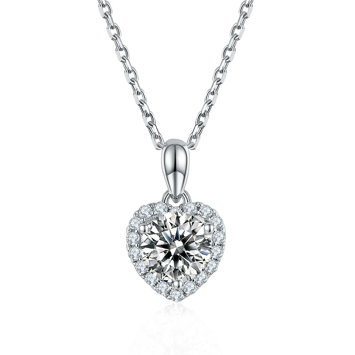 One Heart Lab-Grown Diamond Necklace — product view 1