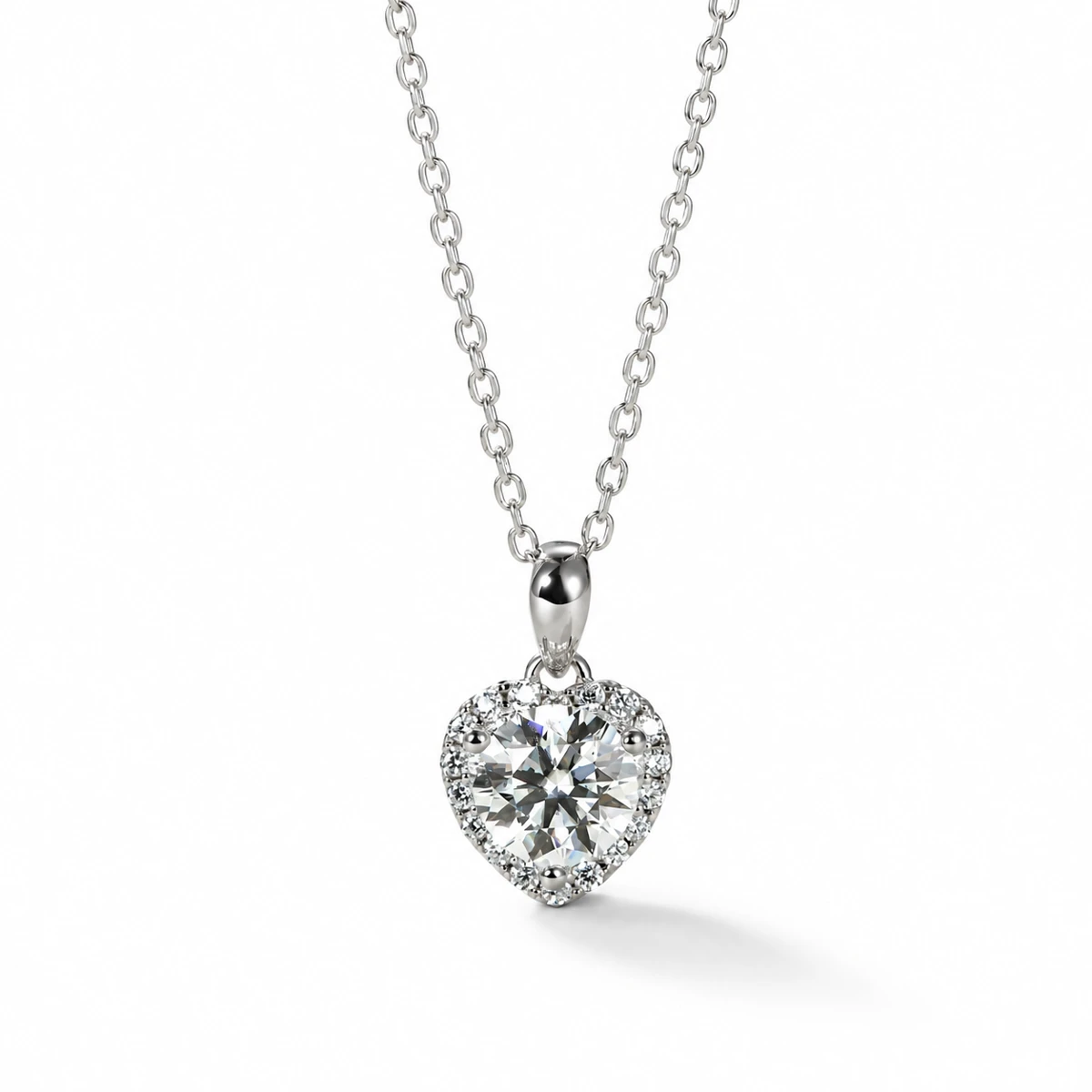 One Heart Lab-Grown Diamond Necklace — product view 2