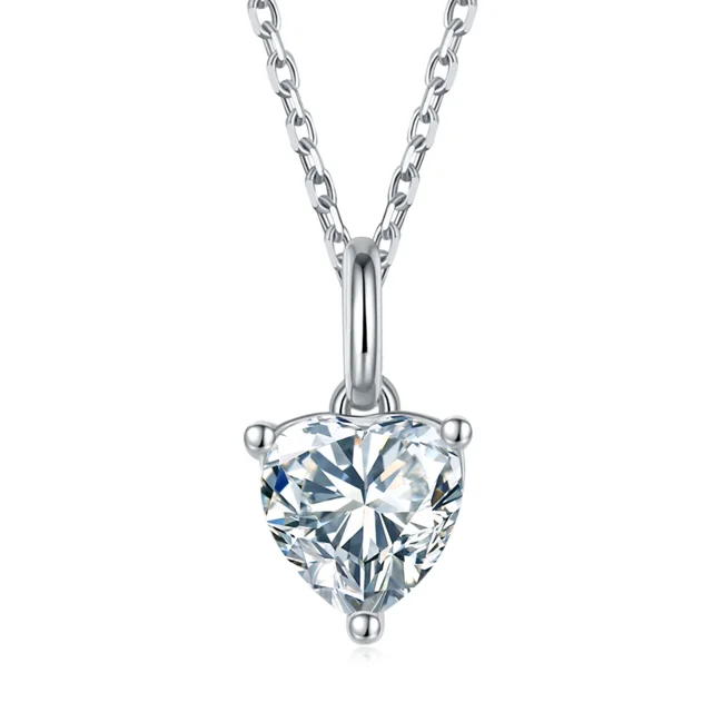 Heart Solitaire Lab-Grown Diamond Necklace