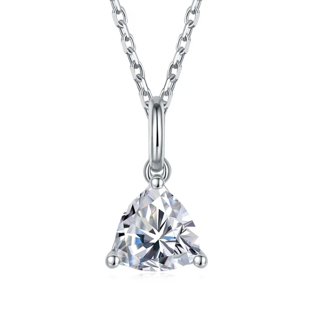 Trillion Solitaire Lab-Grown Diamond Necklace