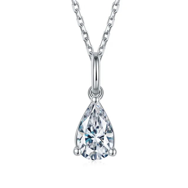 Pear Solitaire Lab-Grown Diamond Necklace
