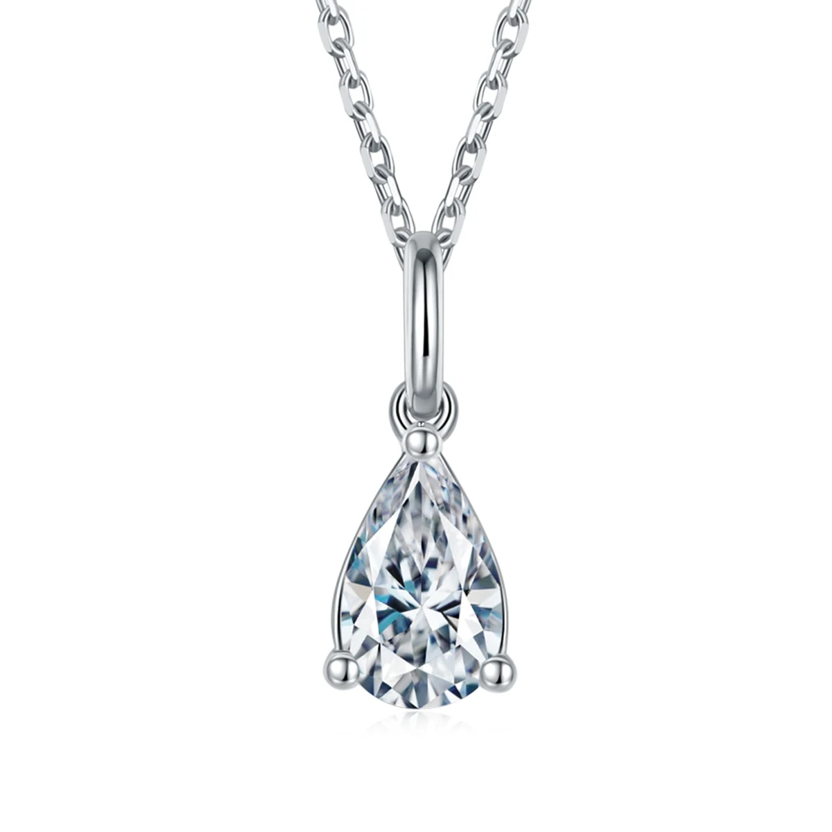 Pear Solitaire Lab-Grown Diamond Necklace — product view 1