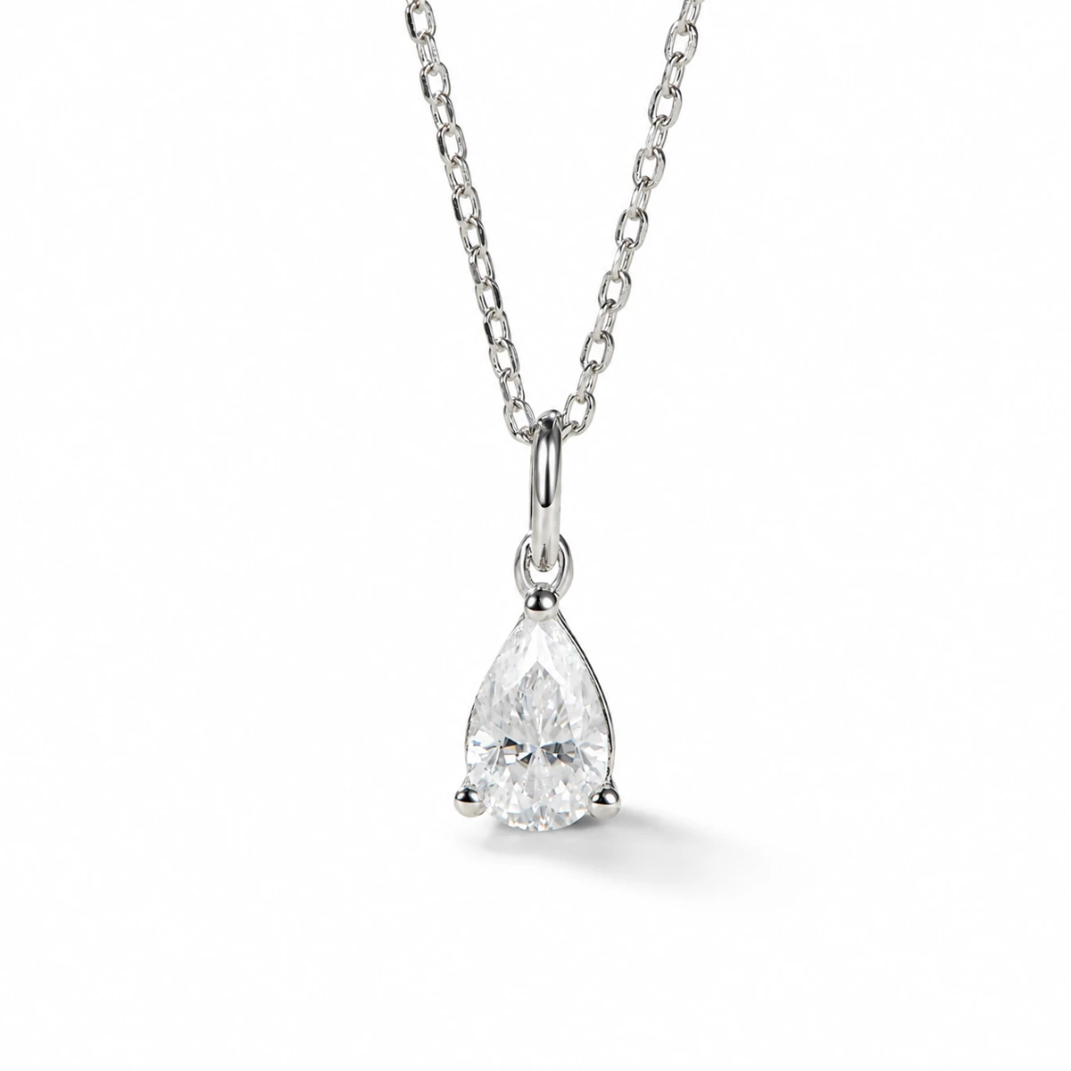 Pear Solitaire Lab-Grown Diamond Necklace — product view 2