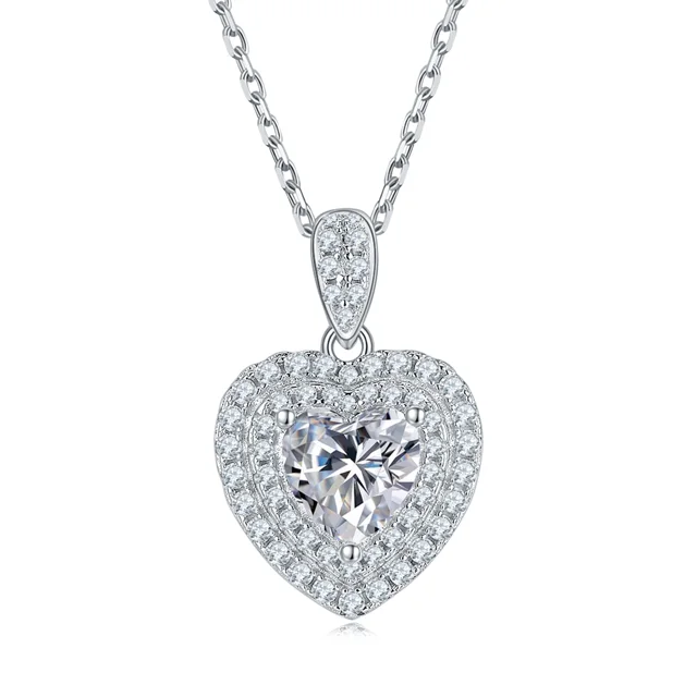 Heart Halo Lab-Grown Diamond Necklace