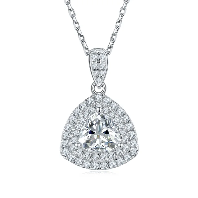 Trillion Halo Lab-Grown Diamond Necklace